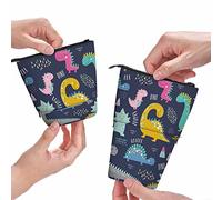 PAQGSREM Astuccio portamatite a forma di sirena con motivo squame di pesce, colore: foglia di tè, astuccio per matite e trucchi, idea regalo, Multicolore 30, Taglia unica, Astuccio per matite