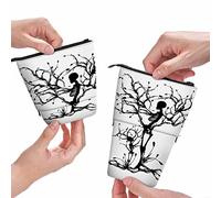 PAQGSREM Astuccio portamatite a forma di sirena con motivo squame di pesce, colore: foglia di tè, astuccio per matite e trucchi, idea regalo, Multicolore 32, Taglia unica, Astuccio per matite