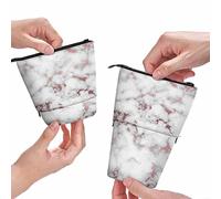 PAQGSREM Astuccio portamatite a forma di sirena con motivo squame di pesce, colore: foglia di tè, astuccio per matite e trucchi, idea regalo, Multicolore 38, Taglia unica, Astuccio per matite