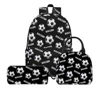PAQGSREM Set di 3 zaini con stampa di farfalle, per ragazze e bambini, con astuccio per la scuola, zaino leggero per laptop da 43 cm, con borsa per il pranzo, per donne, adolescenti, ufficio, scuola