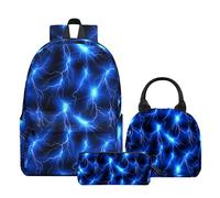 PAQGSREM Set di 3 zaini con stampa di farfalle, per ragazze e bambini, con astuccio per la scuola, zaino leggero per laptop da 43 cm, con borsa per il pranzo, per donne, adolescenti, ufficio, scuola