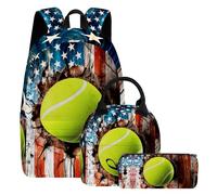 PAQGSREM Set di 3 zaini per ragazzi e ragazze, set di zaini per la scuola per bambini con borsa per il pranzo e astuccio, zaino leggero da 43 cm, set 3 in 1 per adolescenti, studenti delle scuole