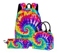 PAQGSREM Set di 3 zaini per ragazzi e ragazze, set di zaini per la scuola per bambini con borsa per il pranzo e astuccio, zaino leggero da 43 cm, set 3 in 1 per adolescenti, studenti delle scuole