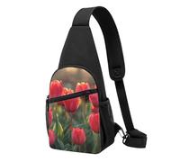 PAQOLSMCKR Borsa a tracolla zaino casual per uomo donna colore teschio borsa a tracolla per viaggio, Fioritura nei campi, Taglia unica