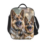 PAQOLSMCKR Borsa per il pranzo per donne e uomini, portatile, isolata, per gli amanti dei pastori tedeschi, borsa per il pranzo riutilizzabile per il lavoro e picnic