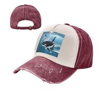 PAQOLSMCKR Cappello da baseball per donne uomini cappelli papà orca killer balena cappello da golf cappelli da baseball cappello da camionista regolabile, Rosso scuro, Taglia unica