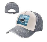 PAQOLSMCKR Cappello da baseball per donne uomini cappelli papà orca killer balena cappello da golf cappelli da baseball cappello da camionista regolabile, grigio, Taglia unica