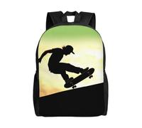 PAQOLSMCKR Zaino per uomo e donna, leggero, con gatti bianchi e neri, per computer portatile, da viaggio, Skateboard., Taglia unica