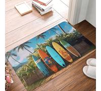 PAQOLSMCKR Zerbino 60 x 40 cm, antiscivolo, cattura sporco, lavabile in lavatrice, zerbino per tavola da surf, per interni ed esterni, tappetino per ingresso per garage, patio, portico, fattoria