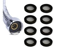 Paquete de 8 discos de goma, junta con rejilla, 24,5 x 16 mm Ø para conexión roscada de manguera de entrada de 3/4"