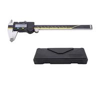 paquimetro digital, calibro vernier con rodillo zigrinato, display LED, pollici e milimetri - Misurazioni precise, cambio unità rapido, custodia resistente per uso professionale
