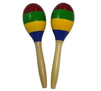 Par de maracas de madera colores. Medidas: 20,5 x 5.5 cm. Marca: Swing.