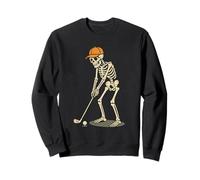 Par for The Bone Scheletro Golfista Putting Golf Spettrale Felpa