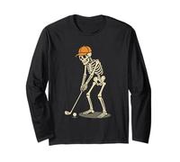 Par for The Bone Scheletro Golfista Putting Golf Spettrale Maglia a Manica