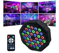 Par LED RGB, Indmird 36 LED Luce da Palcoscenico con Telecomando Faro Led RGB Luci da Discoteca per Feste, Eventi live, Concerti, Band, Natale, Halloween