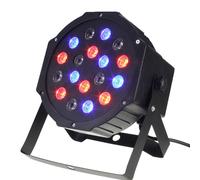 PAR RGB MULTICOLORE 18 LED per 1W DMX WASH STROBO FARO DISCOTECA DJ FESTE LUCI