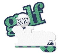 Par-Tee Time - Biglietti di ringraziamento a forma di golf - Biglietti di ringraziamento per feste di compleanno o pensionamento - Set di 12