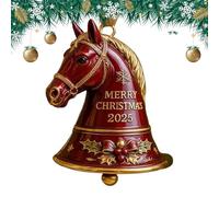 Para El Árbol De Navidad - Decoración Hecha A Mano Para Recuerdos, Ornamento De Cabeza De Caballo, Colgante De Campana De Caballos | Para Amigos Familia Vacaciones Interior Exterior Pared