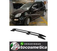 para Fiat Panda Hatchback (312/319 | Mk4) 2012- Barras de techo Negro Pintado