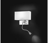 Perenz Applique con braccio a LED cromo spazzolato per camera da letto lato dest [EEK: A++]