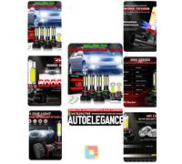 Para Per Toyota Sienna 2006-2008 2009 Faros LED Hi / Lo +Kit de luces antiniebla