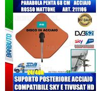 PARABOLA 68 CM IN ACCIAIO PENTA FRACARRO ROSSO SUPPORTO POSTER. ACCIAIO 211106