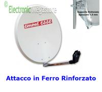 PARABOLA 80cm ACCIAIO CON SUPPORTO ACCIAIO MADE ITALY Ideale per Zone Ventilate