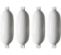 Parabordi per Barche Confezione da 4 Paraurti per Barche per Ormeggio, Parabordo di Ormeggio Ovale Marino, Accessori per Barche Universali, White, 68 * 21cm