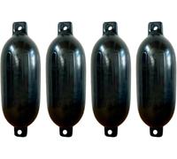 Parabordi per Barche Confezione da 4 Paraurti per Barche per Ormeggio, Parabordo di Ormeggio Ovale Marino, Accessori per Barche Universali, Black, 50 * 14cm