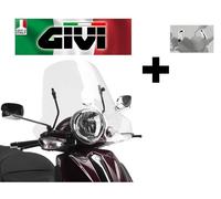 Parabrezza+attacchi trasparente PIAGGIO Beverly Tourer 250 2008 2009 2010 GIVI