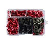 Parabrezza Bulloni Kit Bulloni Per Cupolino E Carenatura Moto Per Per CBR400RR Per CBR1100XX Per CBR1100RR Per CBR954RR Viti, Dadi Clip Kit Di Installazione(ROSSO)