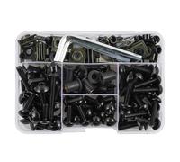 Parabrezza Bulloni Kit Di Bulloni Per Cupolino E Carene Moto Da 190 Pezzi Per BMW S1000XR 2022 Completo Viti, Guarnizioni Accessori Fissaggio Della Carrozzeria Kit Di Installazione(Nero)