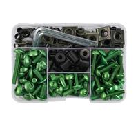 Parabrezza Bulloni Kit Di Viti Cupolino E Carene Moto Da 190 Pezzi Per Ducati Panigale Multistrada V4 Completo Bulloni, Elementi Fissaggio Dadi Carrozzeria Kit Di Installazione(Verde)