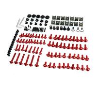 Parabrezza Bulloni Viti Per Cupolino E Carene Moto Per Piaggio ZIP Typhoon City Fly X7 X9 X10 MP3 Kit Completo Di Bulloni, Dadi, Elementi Fissaggio Chiave Kit Di Installazione(ROSSO)
