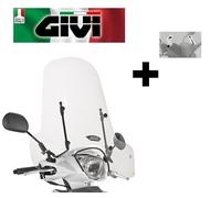 PARABREZZA COMPLETO DI KIT MONTAGGIO PIAGGIO Liberty 50-125-150 2015 GIVI