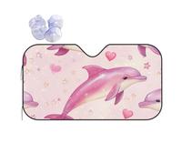 Parabrezza Copri Sole Pink Whale Parasole per Parabrezza Auto Universale con Ventose Parasoles Auto per SUV Camion Furgoni 70x130cm