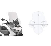 PARABREZZA CUPOLINO SCHERMO VISIERA PARAVENTO + ATTACCHI GIVI COMPATIBILE CON BMW C 400 GT 2019 MOTO SCOOTER