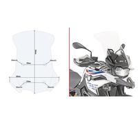 PARABREZZA CUPOLINO SCHERMO VISIERA PARAVENTO + ATTACCHI GIVI COMPATIBILE CON BMW F 750 GS 2019 MOTO SCOOTER