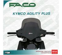PARABREZZA CUPOLINO SPOILER FUMEE RACING SCURO KYMCO AGILITY PLUS 50 125 150 200