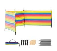 Parabrezza Da Spiaggia - Forniture Da Campeggio Parabrezza | Bloccante | Rifugio A Prova del con Pali E Borsa Da Trasporto | Multiple 210D Tessuto Oxford/Metallo, Tinta Esterna