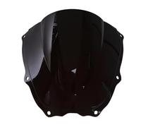 Parabrezza Deflettore Parabrezza Moto Trasparente Fumé Nero Universale Per Deflettore Antivento A Doppia Bolla Scooter Per VTR 1000 2000-2006 moto spoiler(Nero)