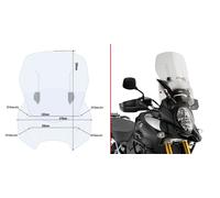 Parabrezza GIVI Airflow trasparente, altezza 380-500 mm, larghezza 440 mm per Suzuki DL 1000 V-Strom (14-19) Parabrezza