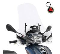 Parabrezza Givi completo di attacchi specifico per Medley 125-150 i-get/Medley S 125-150 i-get dal 2020 2021 2022 2023 2024 con portachiavi in omaggio