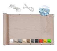 Parabrezza impermeabile da esterno per balcone, giardino, con fascette, per una maggiore privacy e protezione da vento e intemperie