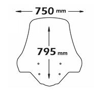 Parabrezza Isotta Alta Prot 795x750x4 Piaggio Mp3 Hpe Business 500 2018 2022
