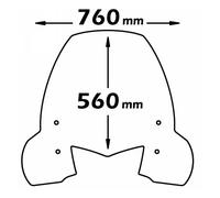Parabrezza Isotta Alta Protezione 560x760x3 Per Kymco People S 300 2006 2012 418