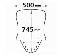 Parabrezza Isotta Alta Protezione 745x500x4 Per Yamaha X-max 400 2017 > 2020