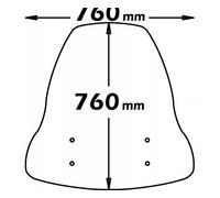 Parabrezza Isotta Alta Protezione 760x760x3 Per Benelli 491 50 1998 > 2001