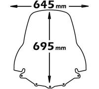Parabrezza Isotta Alta Protezione Per X-Max 125-250 2006-2009