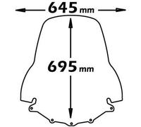 Parabrezza Isotta Alta Protezione per X - MAX 125 - 250 dal 2006 al 2009